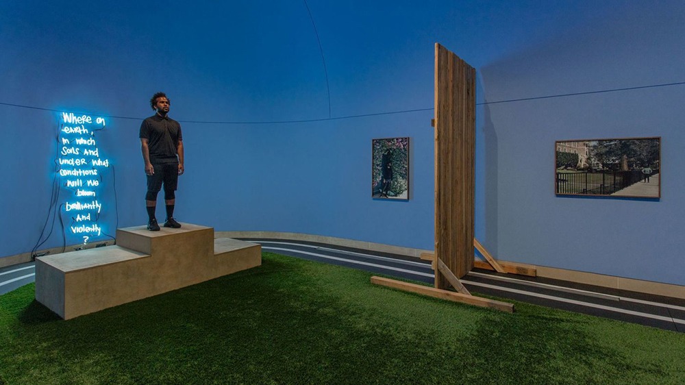 EJ Hill stood on a podium at the Hammer for 78 days in a work about race, art and winning